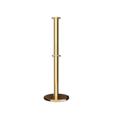 Flat Top Dual Rope Stanchion with Roller Base - Montour Line CELineD - Crowd Control Warehouse