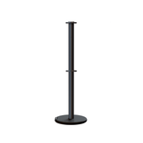 Flat Top Dual Rope Stanchion with Roller Base - Montour Line CELineD - Crowd Control Warehouse