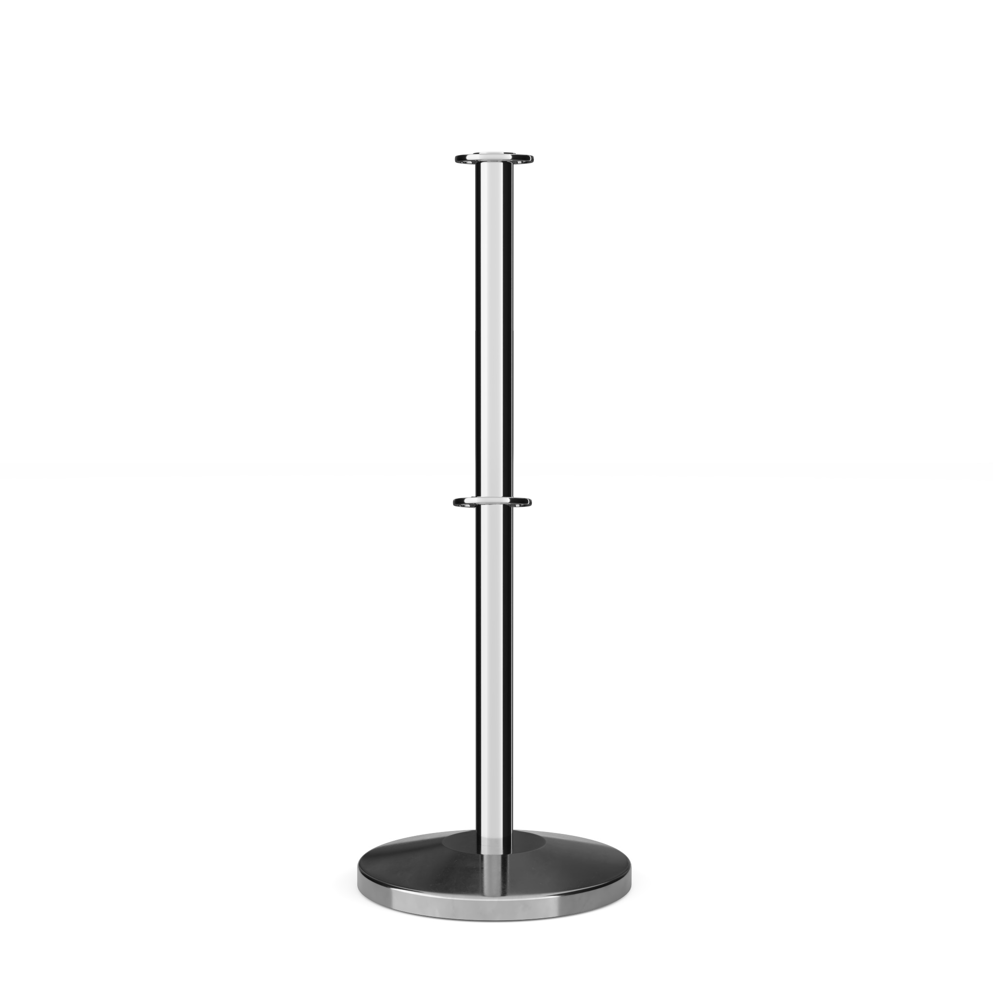 Flat Top Dual Rope Stanchion with Sloped Base - Montour Line CLineD - Crowd Control Warehouse