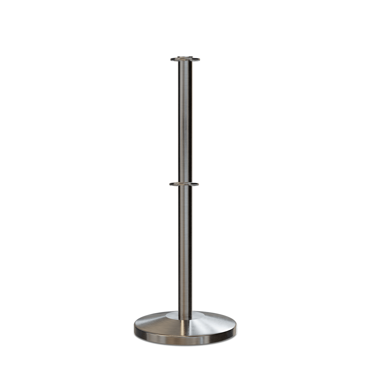 Flat Top Dual Rope Stanchion with Sloped Base - Montour Line CLineD - Crowd Control Warehouse