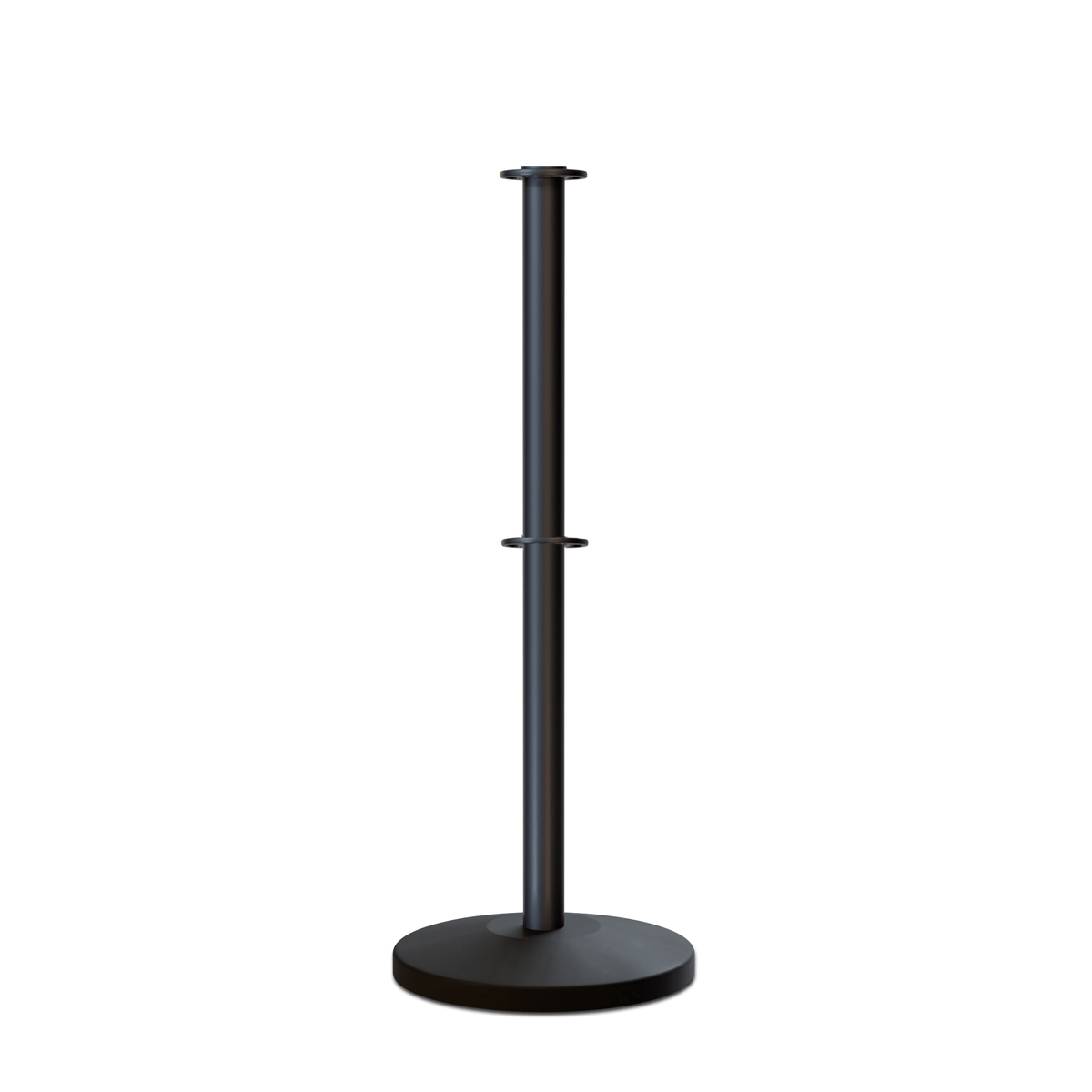 Flat Top Dual Rope Stanchion with Sloped Base - Montour Line CLineD - Crowd Control Warehouse