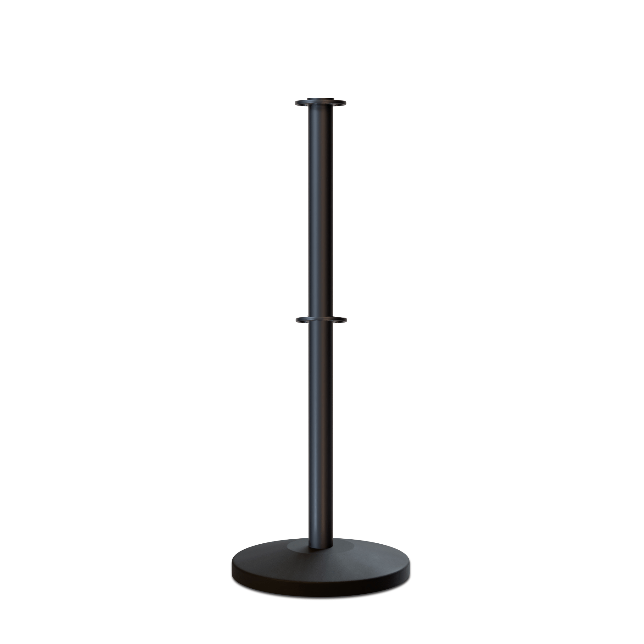 Flat Top Dual Rope Stanchion with Sloped Base - Montour Line CLineD - Crowd Control Warehouse