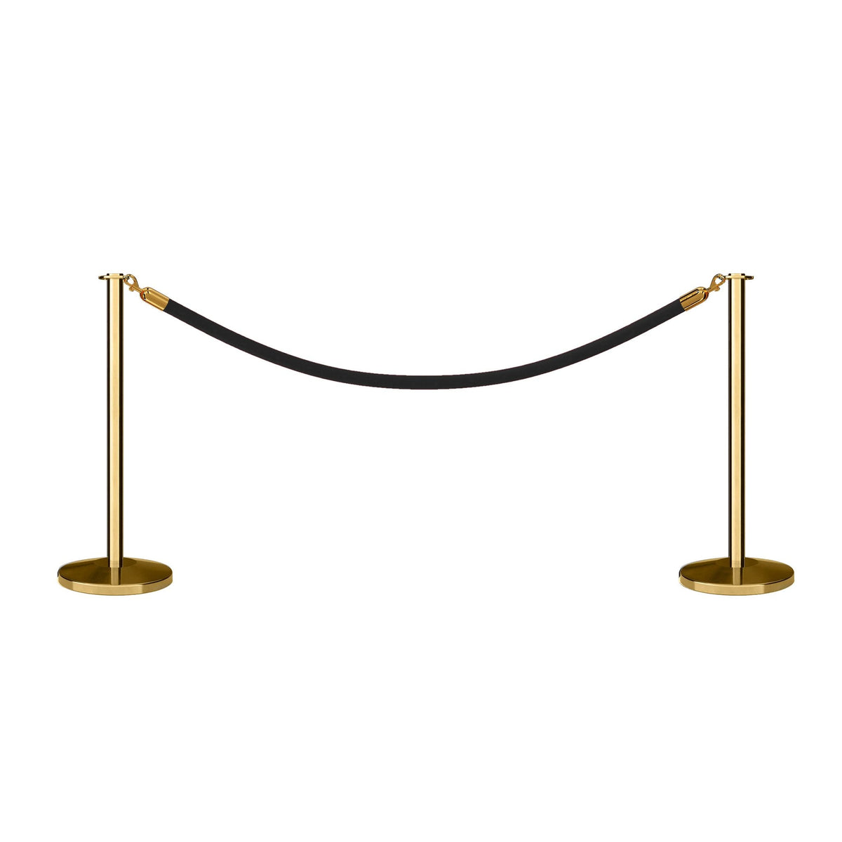 Flat Top Post and Rope Stanchion Kit - Montour Line - Crowd Control Warehouse
