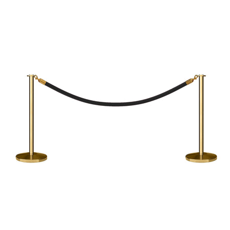 Flat Top Post and Rope Stanchion Kit - Montour Line - Crowd Control Warehouse