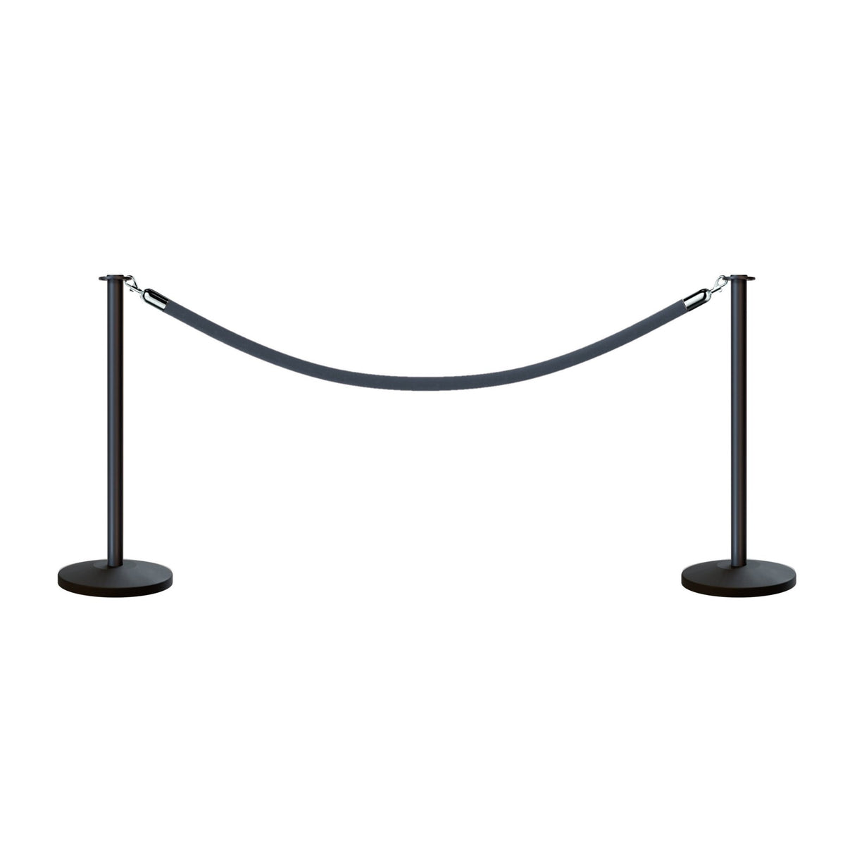 Flat Top Post and Rope Stanchion Kit - Montour Line - Crowd Control Warehouse
