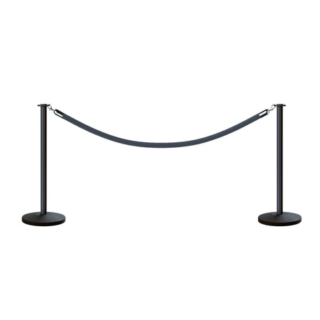 Flat Top Post and Rope Stanchion Kit - Montour Line - Crowd Control Warehouse