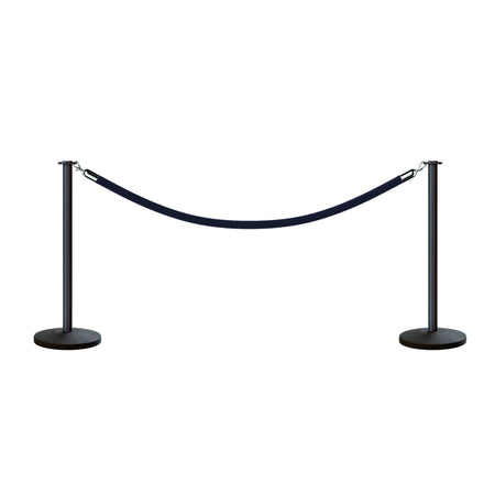 Flat Top Post and Rope Stanchion Kit - Montour Line - Crowd Control Warehouse