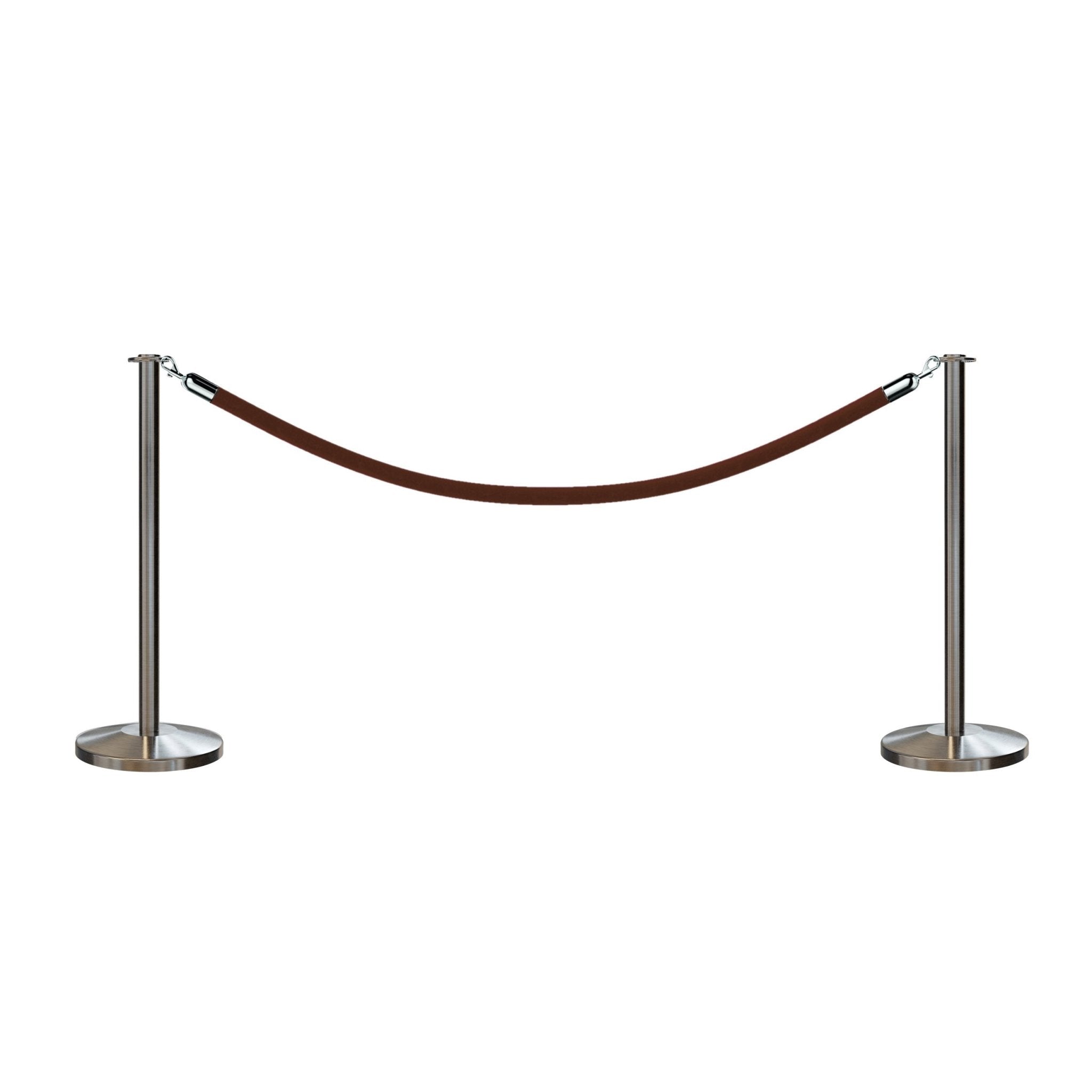 Flat Top Post and Rope Stanchion Kit - Montour Line - Crowd Control Warehouse