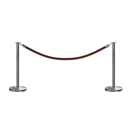 Flat Top Post and Rope Stanchion Kit - Montour Line - Crowd Control Warehouse