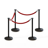 Flat Top Post and Rope Stanchion Kit - Montour Line - Crowd Control Warehouse