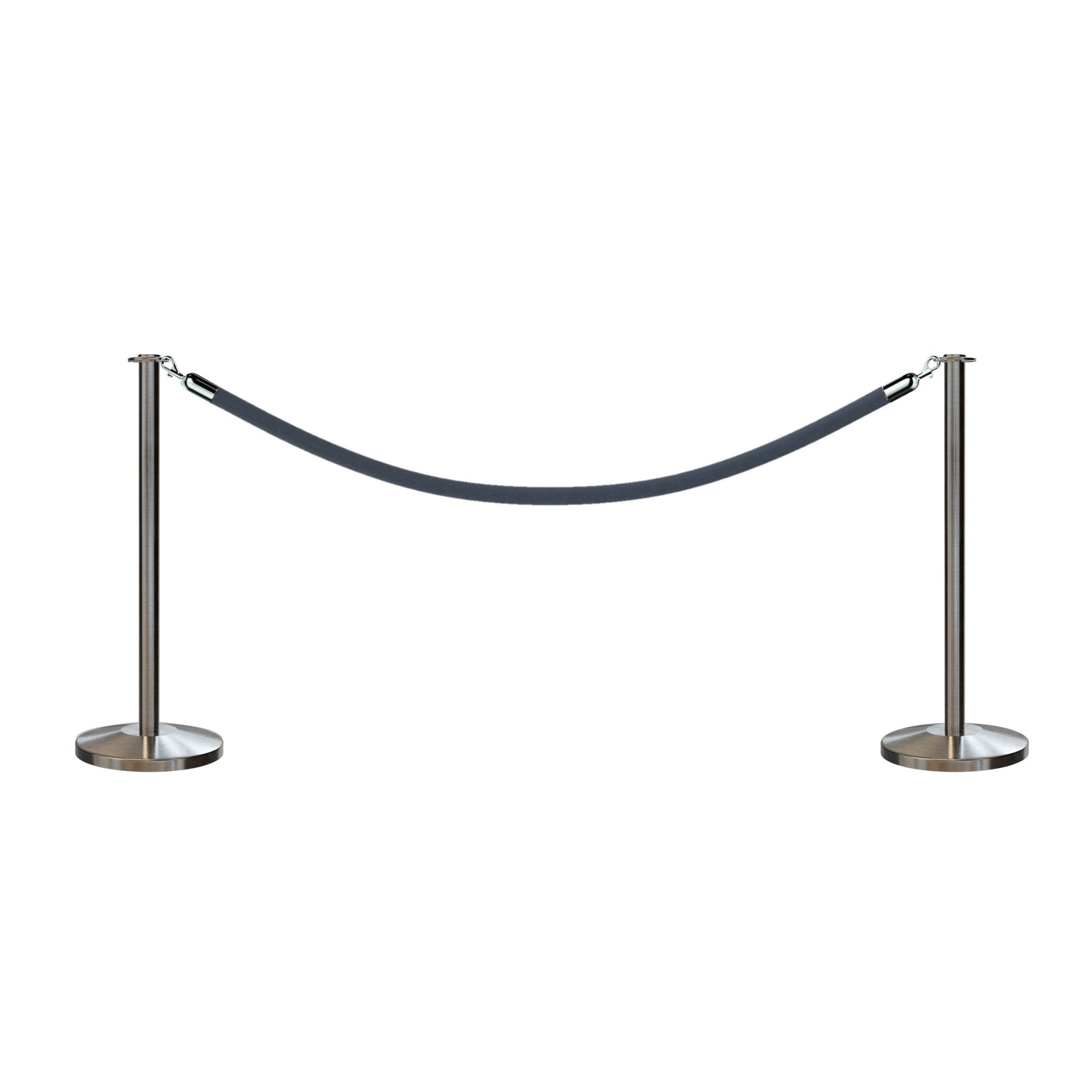 Flat Top Post and Rope Stanchion Kit - Montour Line - Crowd Control Warehouse