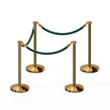 Flat Top Post and Rope Stanchion Kit - Montour Line - Crowd Control Warehouse