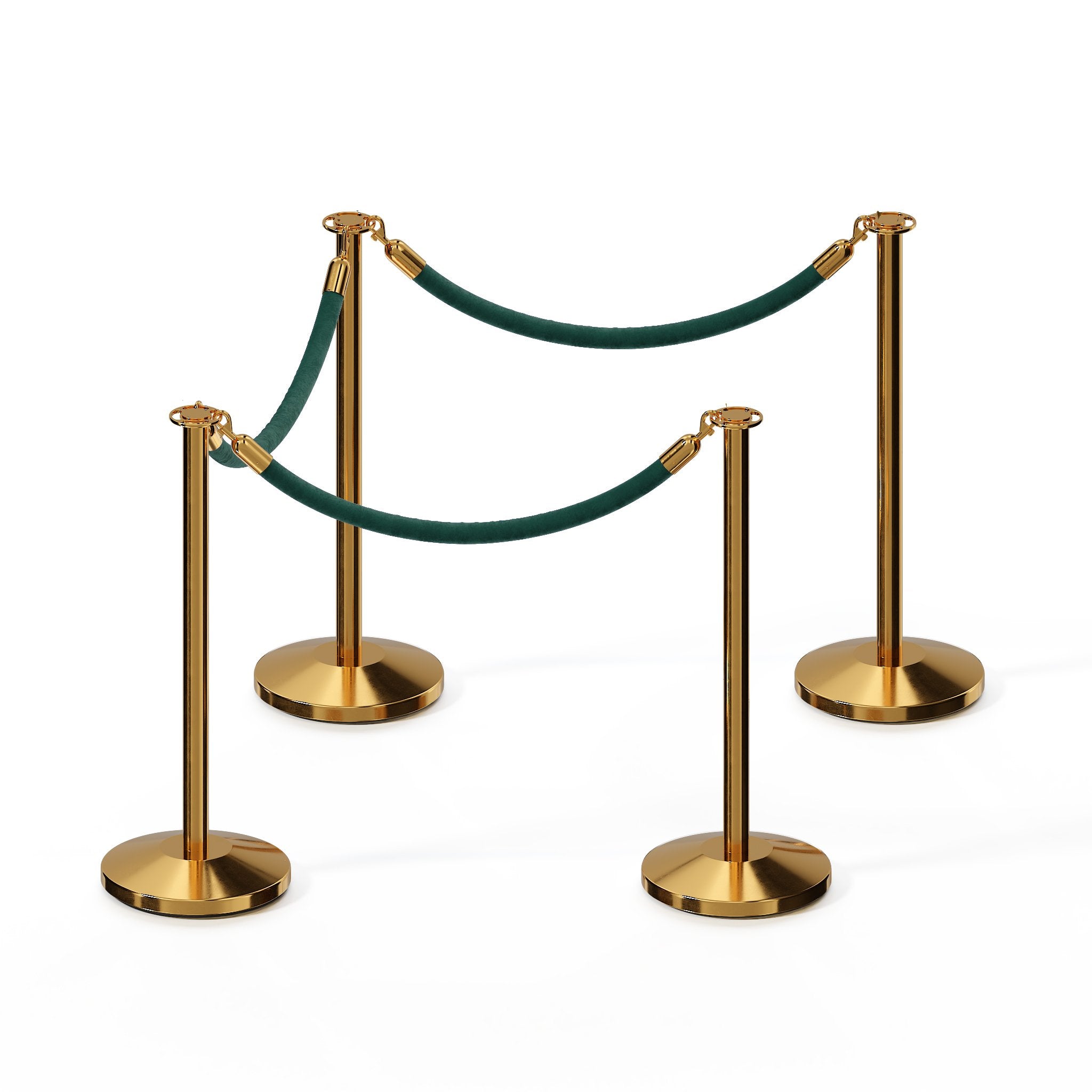 Flat Top Post and Rope Stanchion Kit - Montour Line - Crowd Control Warehouse