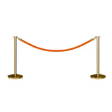Flat Top Post and Rope Stanchion Kit - Montour Line - Crowd Control Warehouse