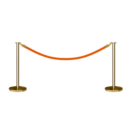 Flat Top Post and Rope Stanchion Kit - Montour Line - Crowd Control Warehouse
