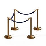 Flat Top Post and Rope Stanchion Kit - Montour Line - Crowd Control Warehouse