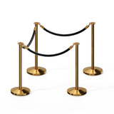 Flat Top Post and Rope Stanchion Kit - Montour Line - Crowd Control Warehouse