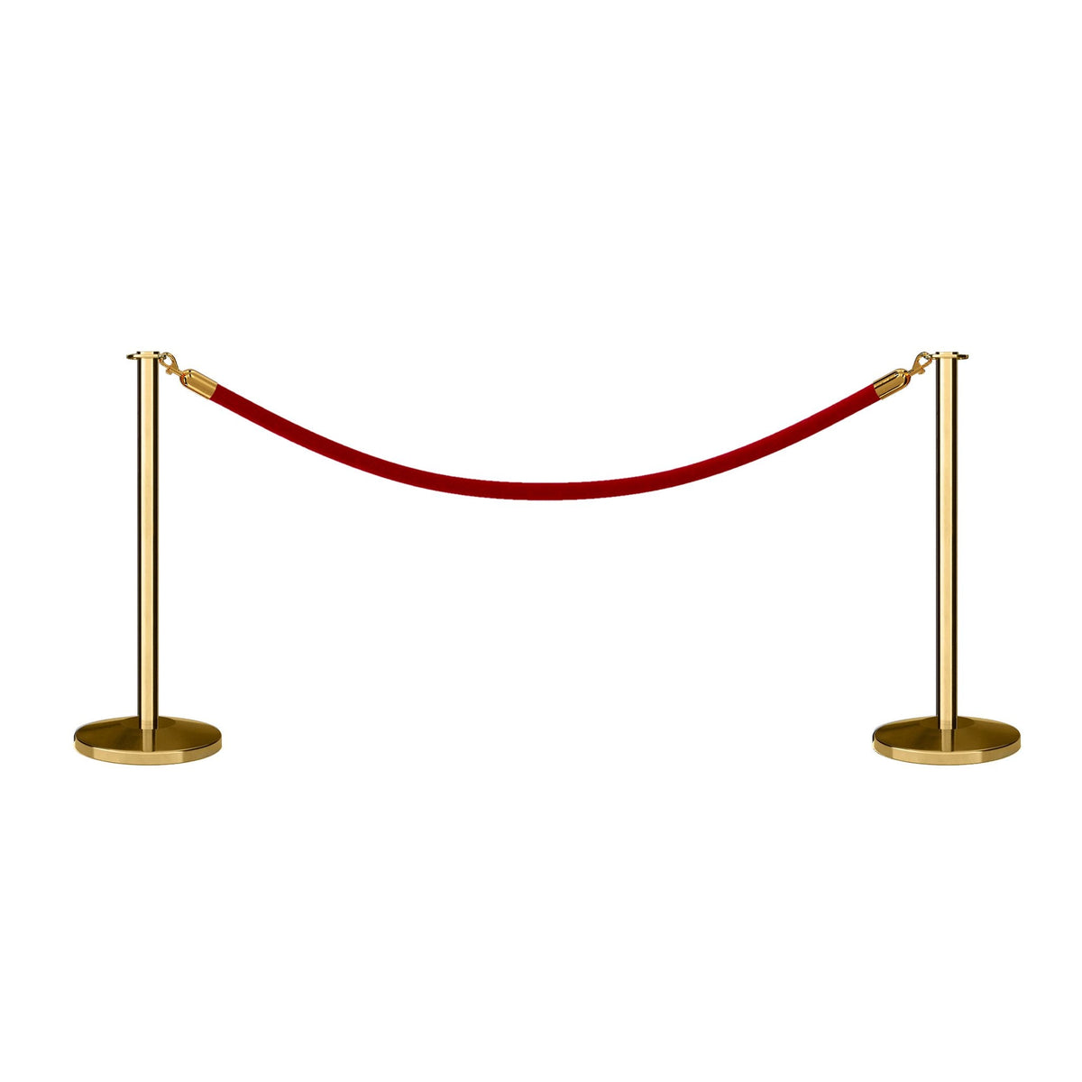 Flat Top Post and Rope Stanchion Kit - Montour Line - Crowd Control Warehouse