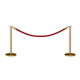 Flat Top Post and Rope Stanchion Kit - Montour Line - Crowd Control Warehouse