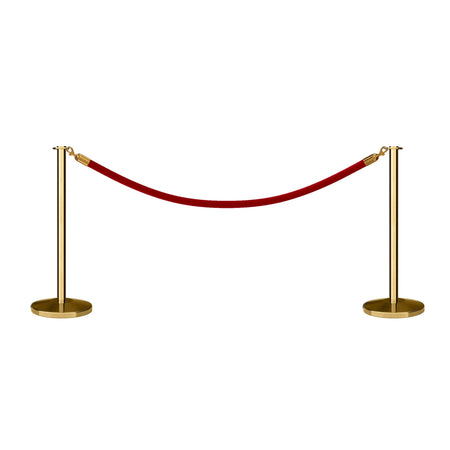 Flat Top Post and Rope Stanchion Kit - Montour Line - Crowd Control Warehouse