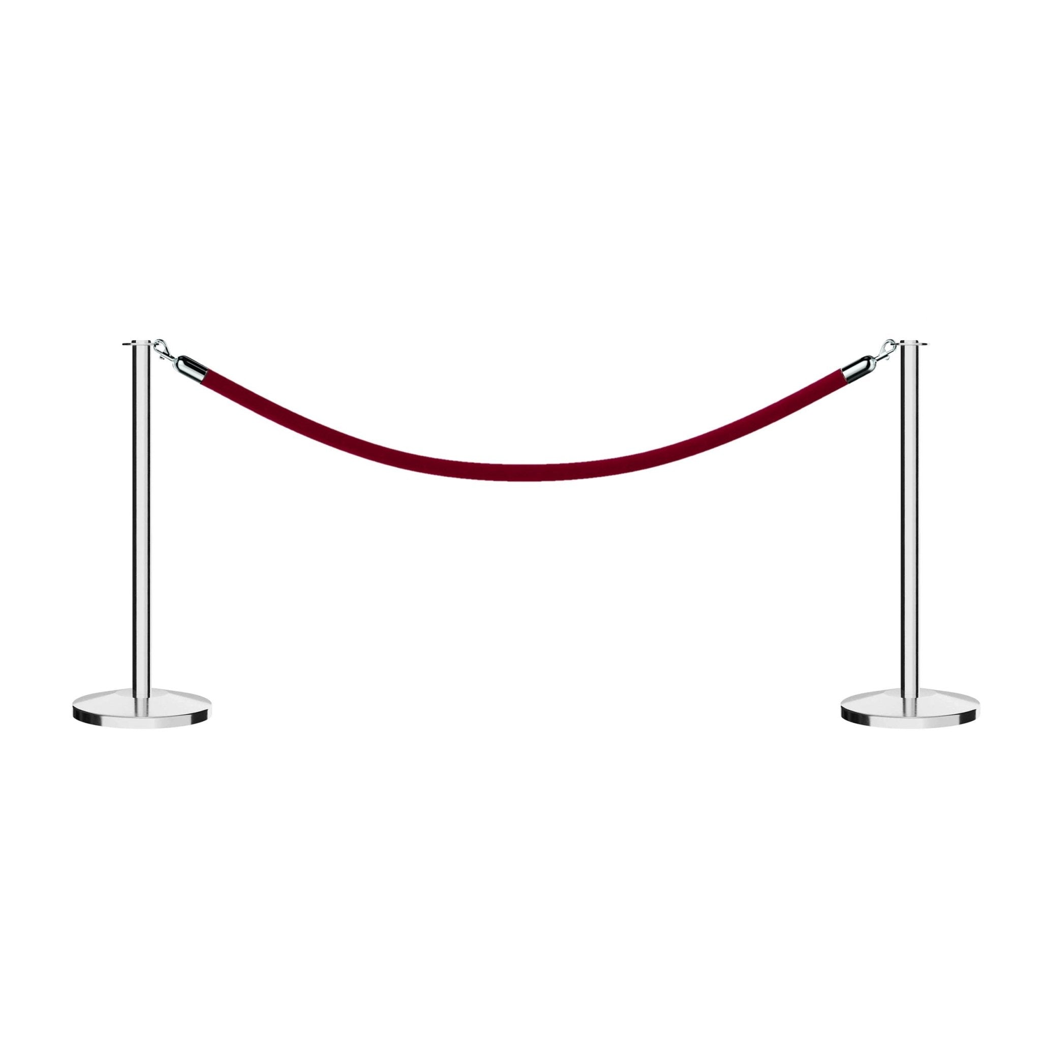 Flat Top Post and Rope Stanchion Kit - Montour Line - Crowd Control Warehouse