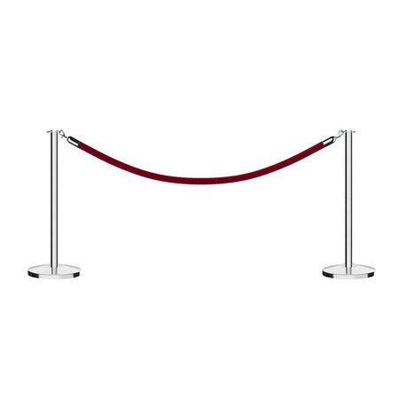 Flat Top Post and Rope Stanchion Kit - Montour Line - Crowd Control Warehouse