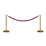 Flat Top Post and Rope Stanchion Kit - Montour Line - Crowd Control Warehouse