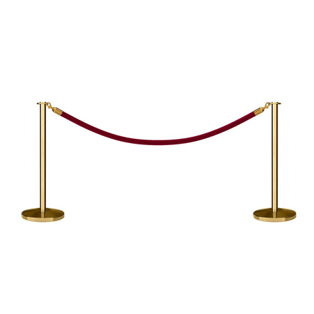 Flat Top Post and Rope Stanchion Kit - Montour Line - Crowd Control Warehouse
