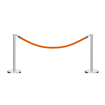 Flat Top Post and Rope Stanchion Kit - Montour Line - Crowd Control Warehouse