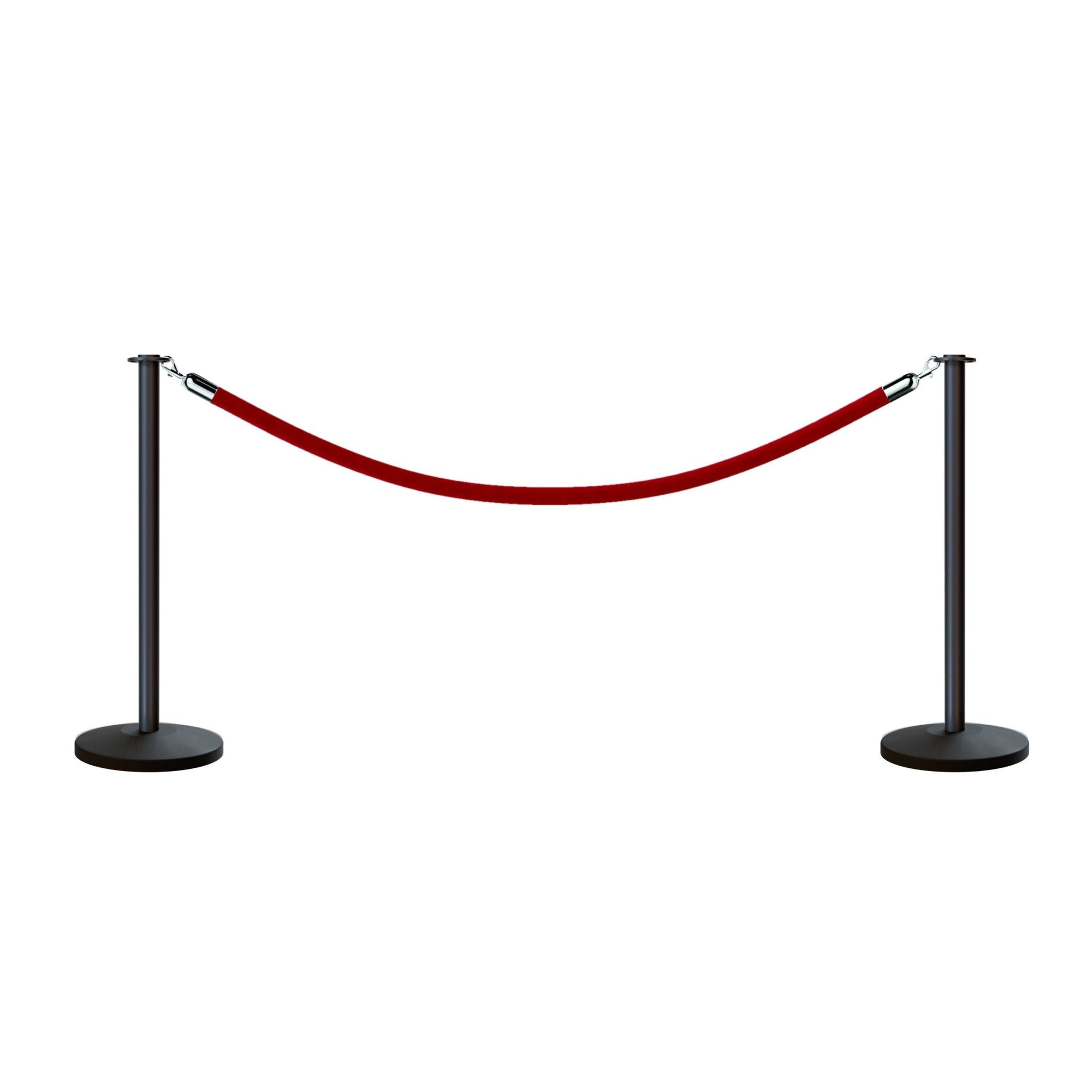 Flat Top Post and Rope Stanchion Kit - Montour Line - Crowd Control Warehouse