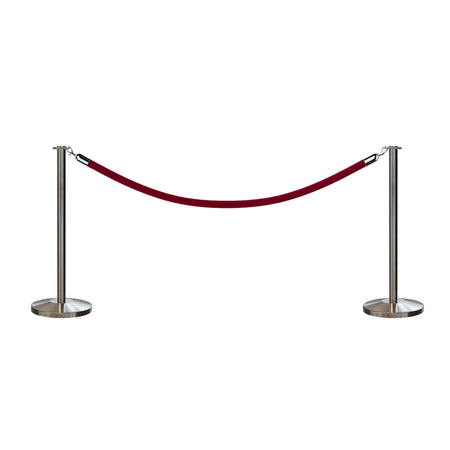Flat Top Post and Rope Stanchion Kit - Montour Line - Crowd Control Warehouse