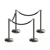 Flat Top Post and Rope Stanchion Kit - Montour Line - Crowd Control Warehouse