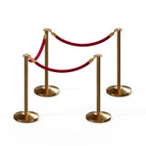 Flat Top Post and Rope Stanchion Kit - Montour Line - Crowd Control Warehouse