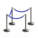 Flat Top Post and Rope Stanchion Kit - Montour Line - Crowd Control Warehouse