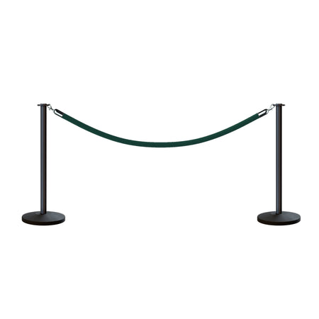 Flat Top Post and Rope Stanchion Kit - Montour Line - Crowd Control Warehouse