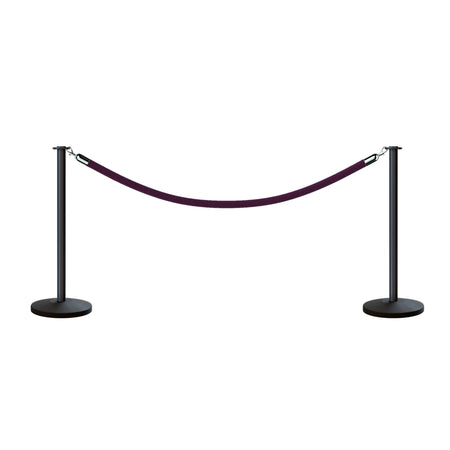Flat Top Post and Rope Stanchion Kit - Montour Line - Crowd Control Warehouse