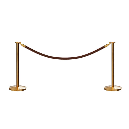 Flat Top Post and Rope Stanchion Kit - Montour Line - Crowd Control Warehouse