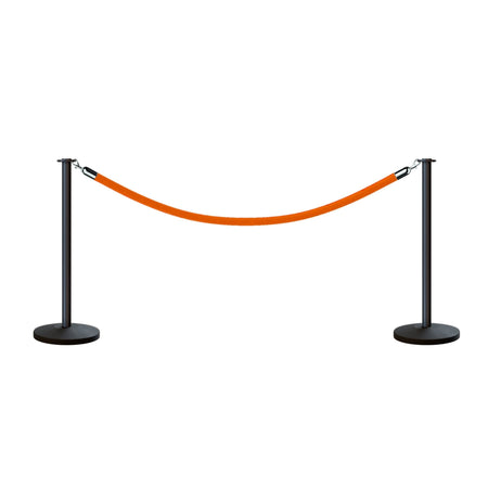 Flat Top Post and Rope Stanchion Kit - Montour Line - Crowd Control Warehouse