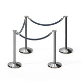 Flat Top Post and Rope Stanchion Kit - Montour Line - Crowd Control Warehouse