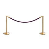 Flat Top Post and Rope Stanchion Kit - Montour Line - Crowd Control Warehouse