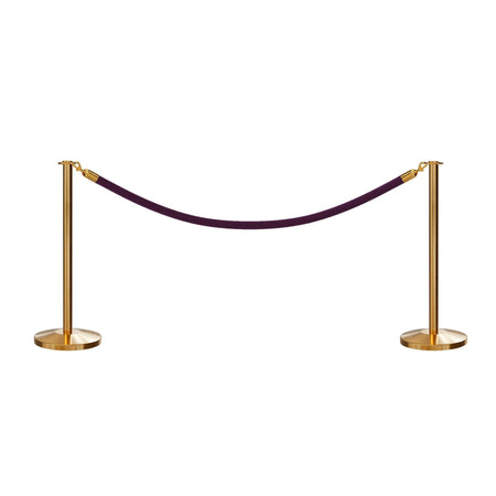 Flat Top Post and Rope Stanchion Kit - Montour Line - Crowd Control Warehouse