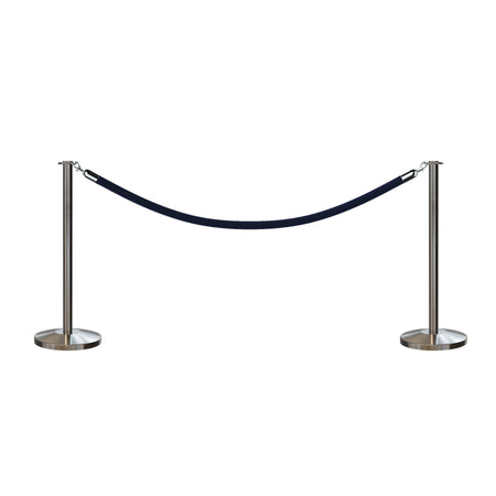 Flat Top Post and Rope Stanchion Kit - Montour Line - Crowd Control Warehouse