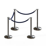 Flat Top Post and Rope Stanchion Kit - Montour Line - Crowd Control Warehouse
