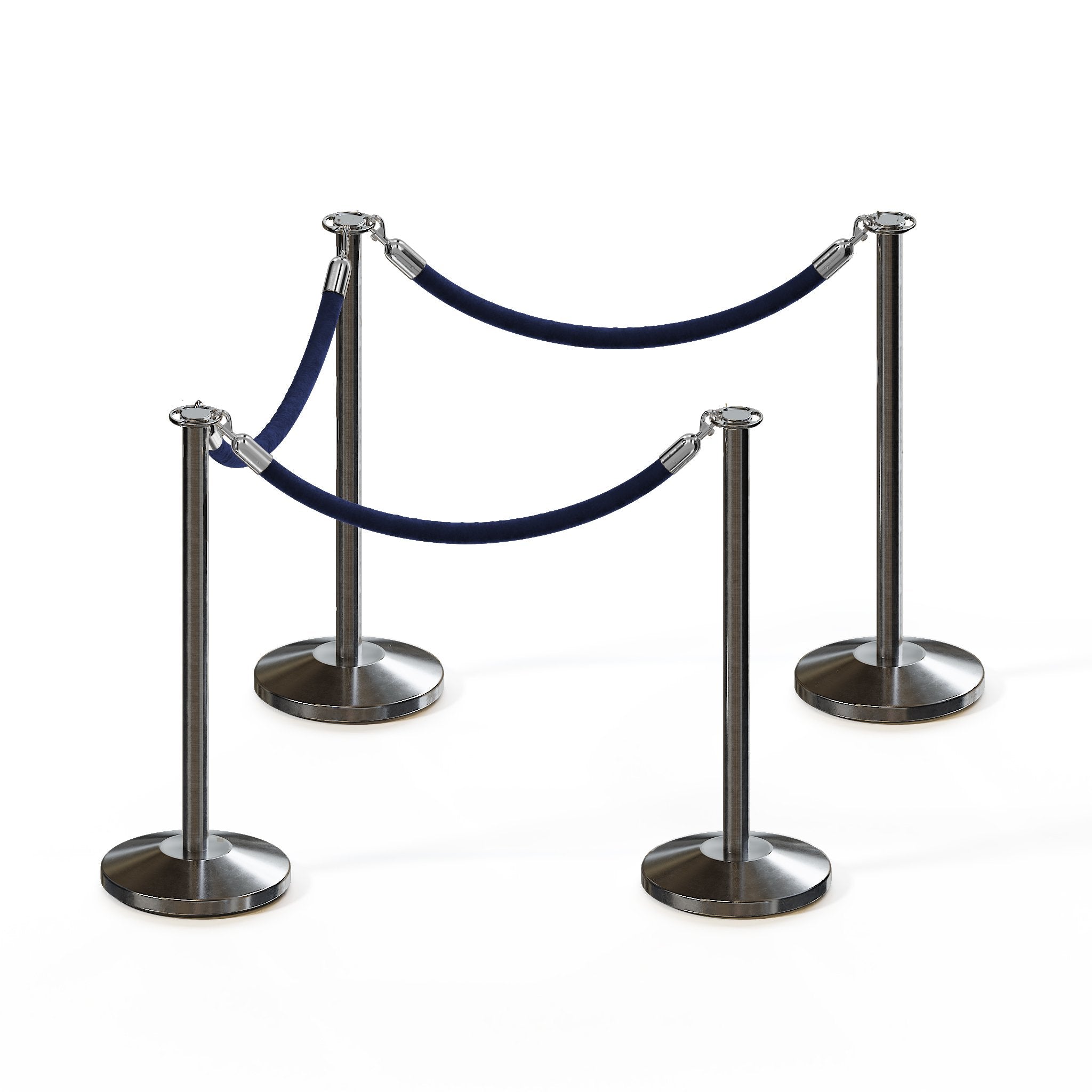 Flat Top Post and Rope Stanchion Kit - Montour Line - Crowd Control Warehouse