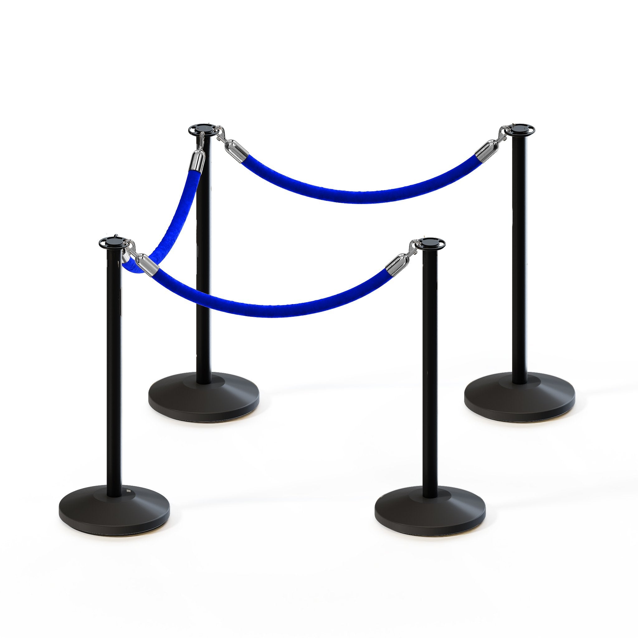 Flat Top Post and Rope Stanchion Kit - Montour Line - Crowd Control Warehouse