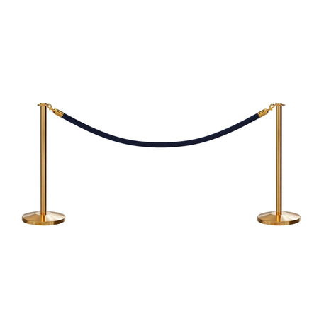 Flat Top Post and Rope Stanchion Kit - Montour Line - Crowd Control Warehouse