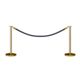 Flat Top Post and Rope Stanchion Kit - Montour Line - Crowd Control Warehouse