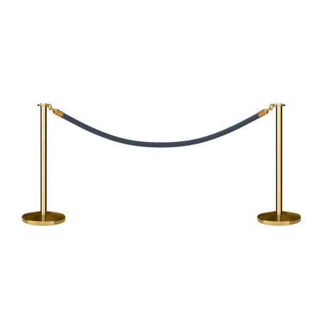 Flat Top Post and Rope Stanchion Kit - Montour Line - Crowd Control Warehouse