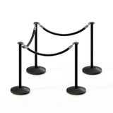 Flat Top Post and Rope Stanchion Kit - Montour Line - Crowd Control Warehouse