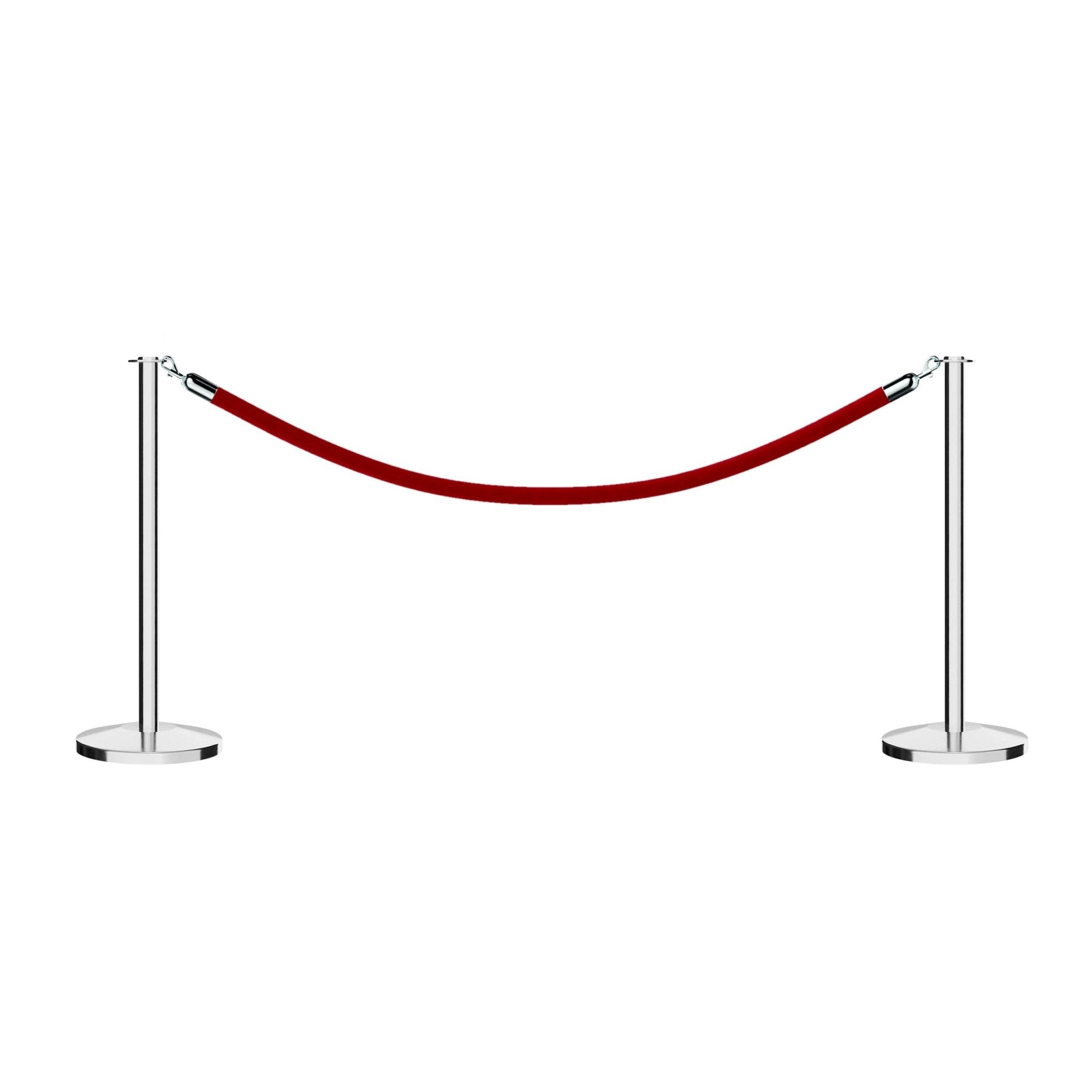 Flat Top Post and Rope Stanchion Kit - Montour Line - Crowd Control Warehouse